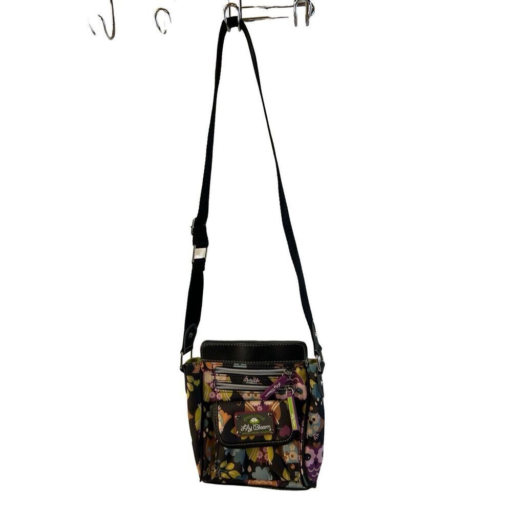 Lily bloom wallet crossbody green livings snaps Owls 8x8" with strap